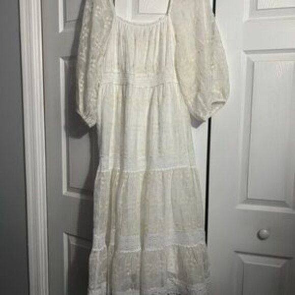 Elegant Cream Maxi Dress - Picture 11 of 15